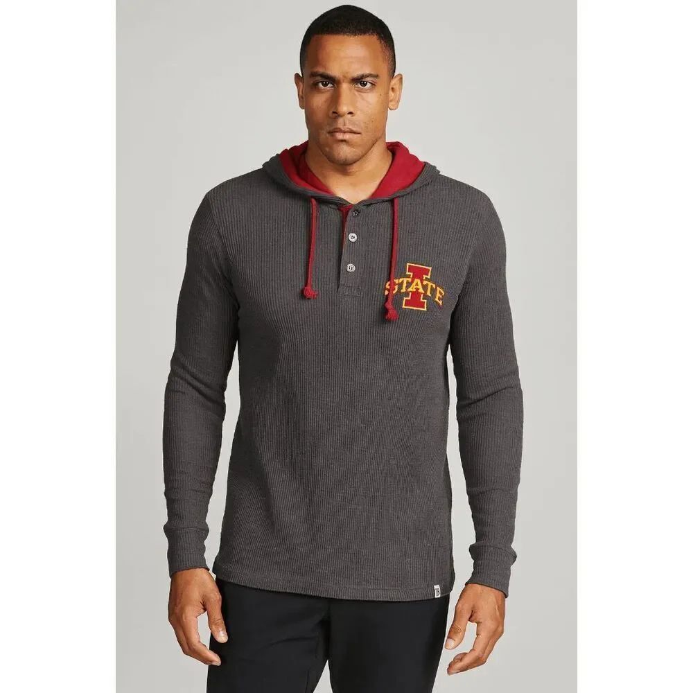 Colosseum Men's Iowa State Cyclones Hooded Sweater Gray Size M